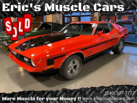 1972 Ford Mustang for sale at Eric's Muscle Cars in Clarksburg MD