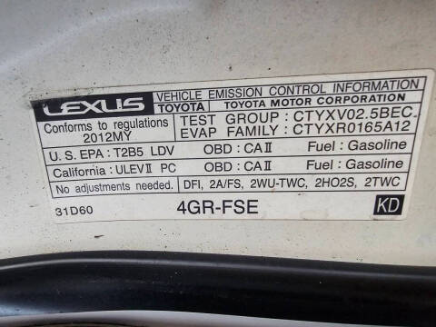 2012 Lexus IS 250C