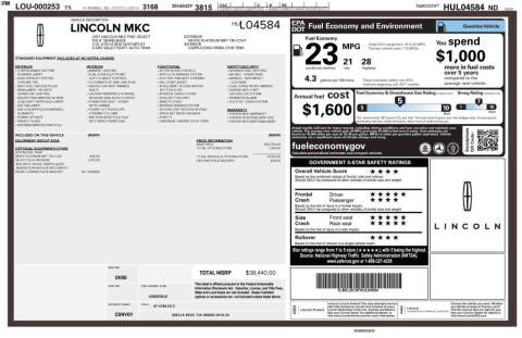 2017 Lincoln MKC Select