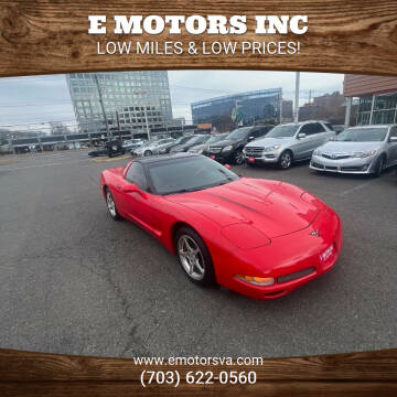 2002 Chevrolet Corvette for sale at E Motors INC in Vienna VA