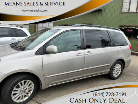 2007 Toyota Sienna for sale at MEANS SALES & SERVICE in Warren PA