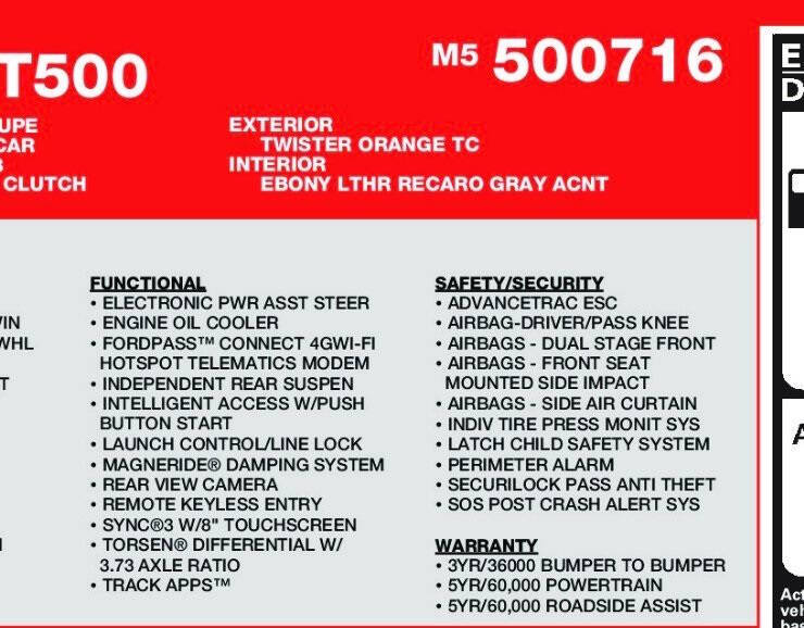 2021 Ford Mustang Shelby GT500