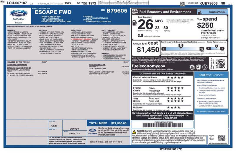 2019 Ford Escape SE
