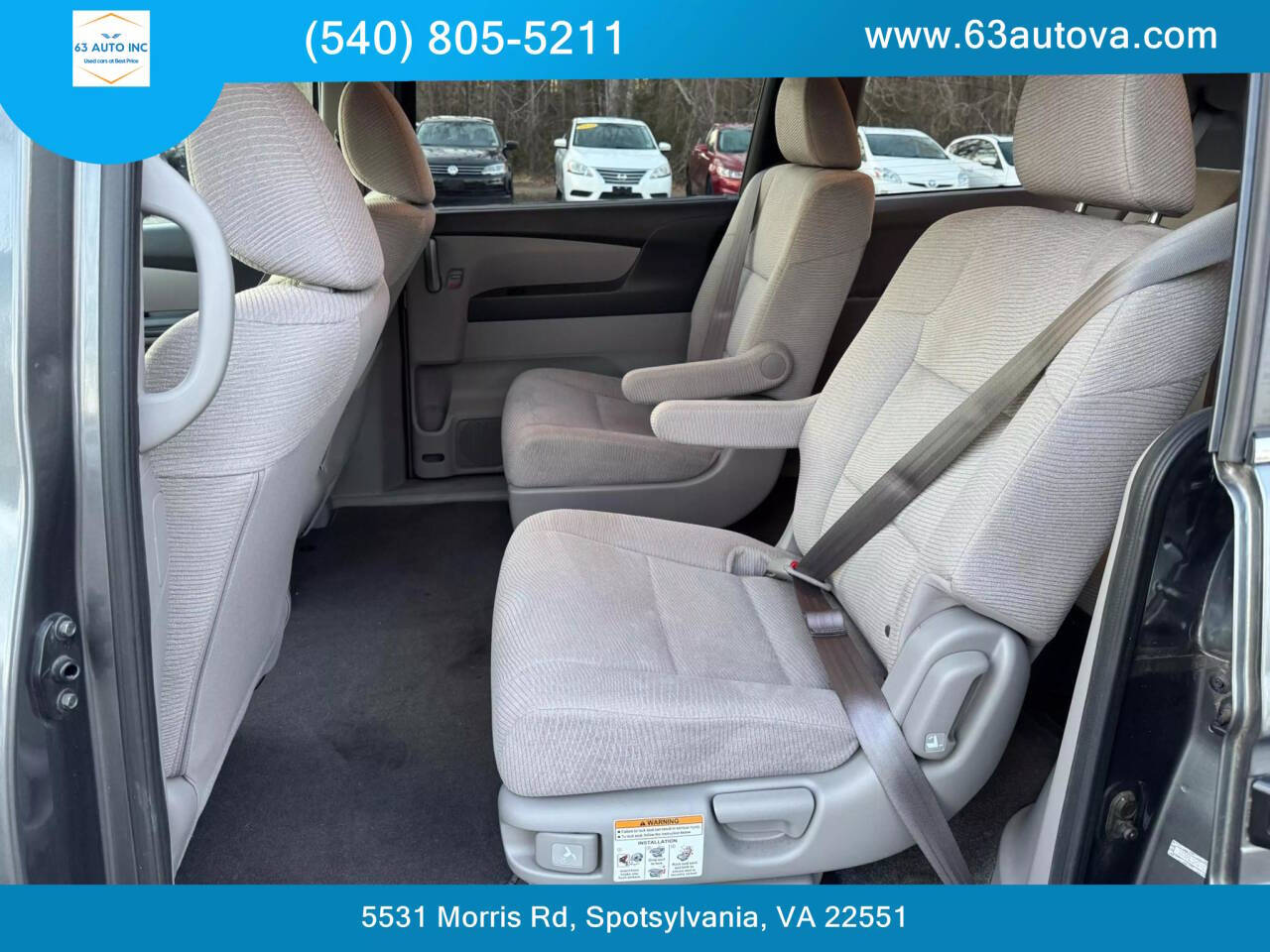 2012 Honda Odyssey for sale at 63 Auto Inc in Spotsylvania, VA