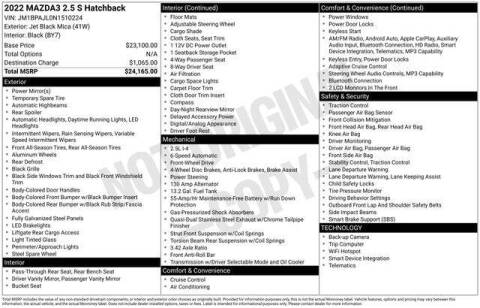 2022 Mazda Mazda3 Hatchback 2.5 S