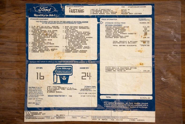 1987 Ford Mustang GT