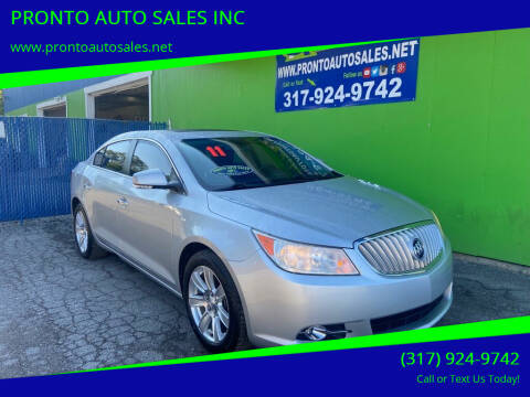 2011 Buick LaCrosse for sale at PRONTO AUTO SALES INC in Indianapolis IN