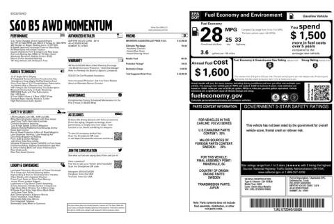 2022 Volvo S60 B5 Momentum