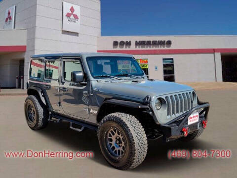 2020 Jeep Wrangler Unlimited for sale at DON HERRING MITSUBISHI in Irving TX