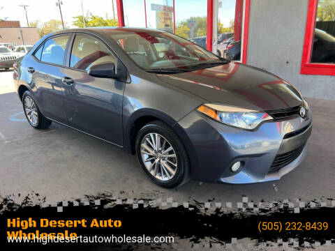 2014 Toyota Corolla for sale at High Desert Auto Wholesale in Albuquerque NM