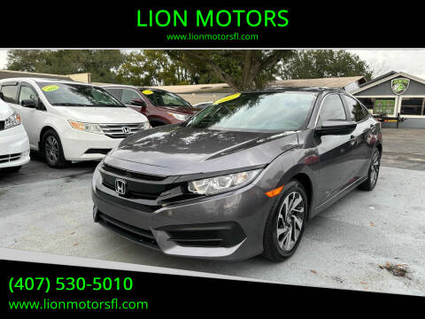 2017 Honda Civic for sale at LION MOTORS in Orlando FL