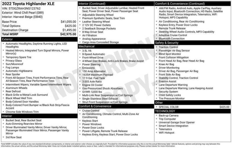 2022 Toyota Highlander XLE