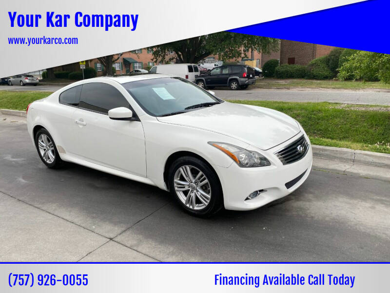 2013 Infiniti G37 Coupe for sale at Your Kar Company in Norfolk VA