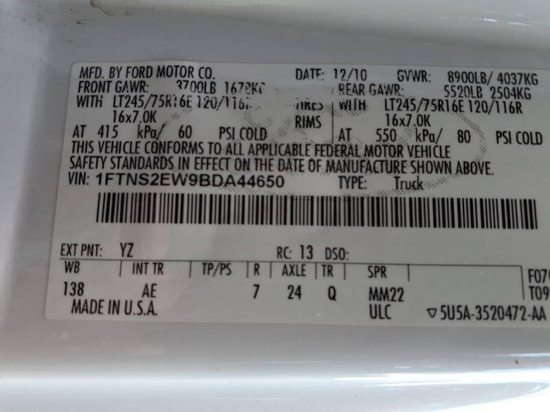 2011 Ford E-Series E-250