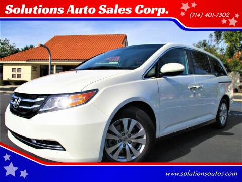 2015 Honda Odyssey for sale at Solutions Auto Sales Corp. in Orange CA