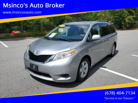 2011 Toyota Sienna for sale at Msinco's Auto Broker in Snellville GA