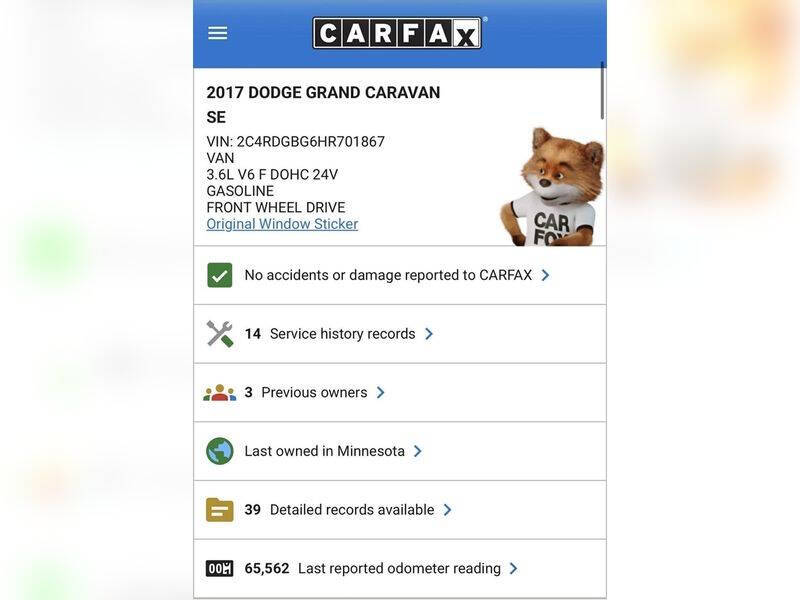 2017 Dodge Grand Caravan SE