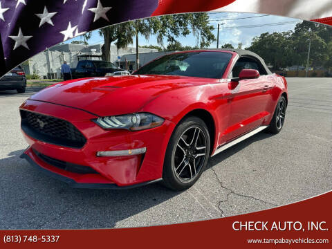 2020 Ford Mustang for sale at CHECK AUTO, INC. in Tampa FL