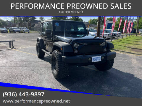 2017 Jeep Wrangler Unlimited for sale at PERFORMANCE PREOWNED SALES in Conroe TX