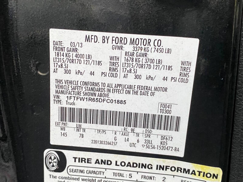 2013 Ford F-150 SVT Raptor