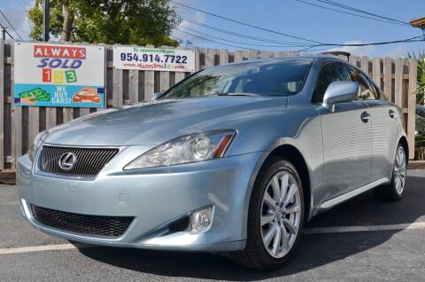 2008 Lexus IS 250 for sale at ALWAYSSOLD123 INC in Fort Lauderdale FL