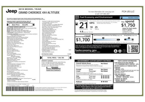 2018 Jeep Grand Cherokee Altitude