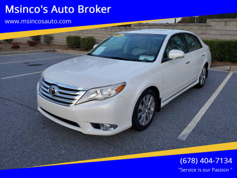 2012 Toyota Avalon for sale at Msinco's Auto Broker in Snellville GA