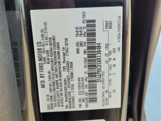 2019 Ford Fusion SEL