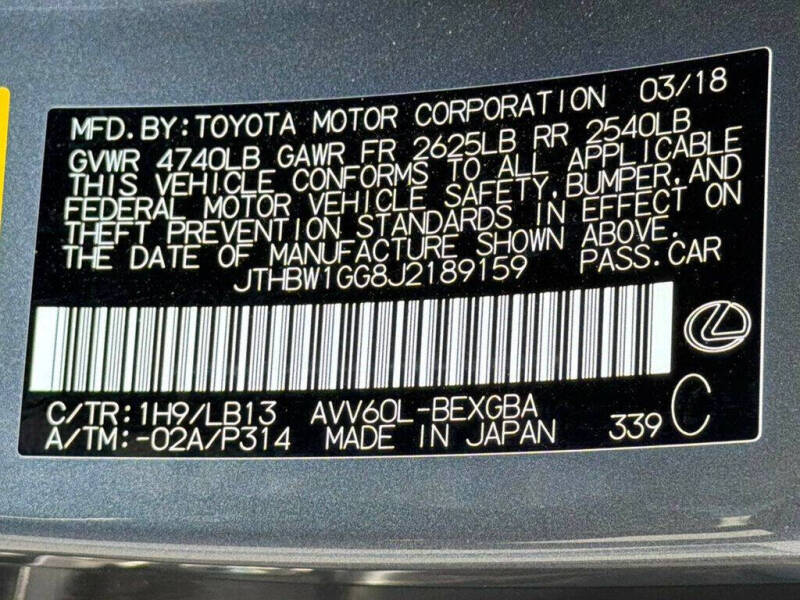 2018 Lexus ES 300h