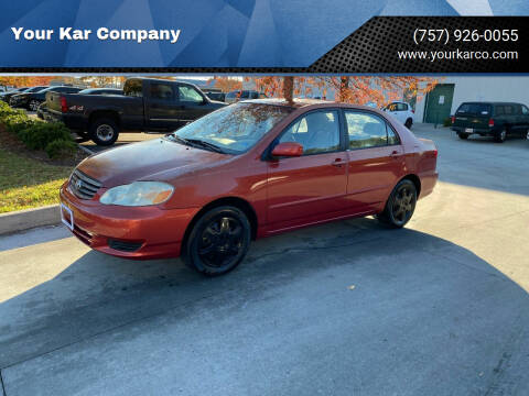 2003 Toyota Corolla for sale at Your Kar Company in Norfolk VA
