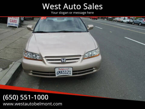 2001 Honda Accord for sale at West Auto Sales in Belmont CA