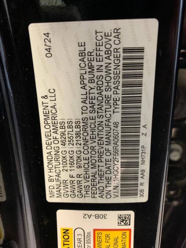 2024 Honda Accord Hybrid Sport