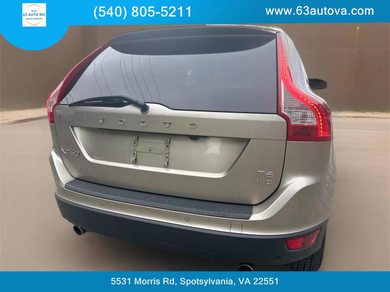 2013 Volvo XC60 for sale at 63 Auto Inc in Spotsylvania, VA