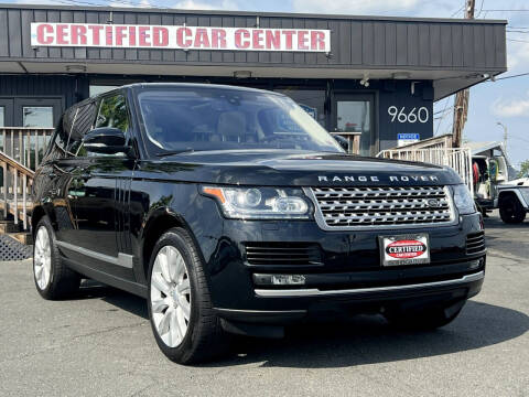 2017 Land Rover Range Rover for sale at CERTIFIED CAR CENTER in Fairfax VA