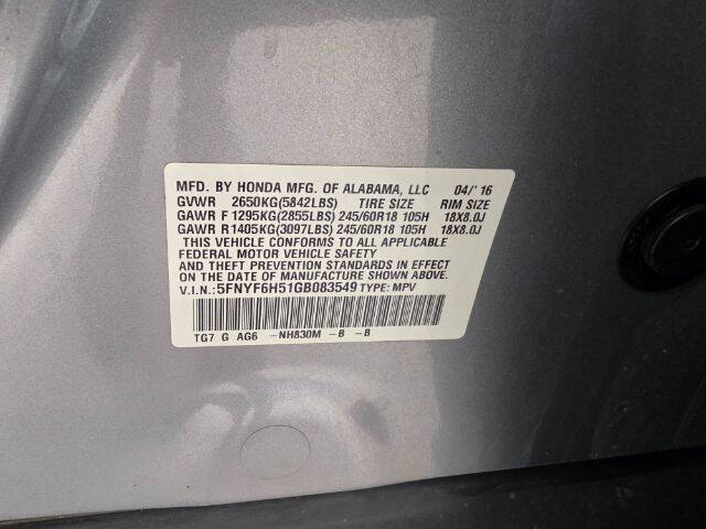 2016 Honda Pilot EX-L