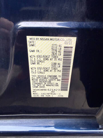 2011 Nissan Pathfinder SV