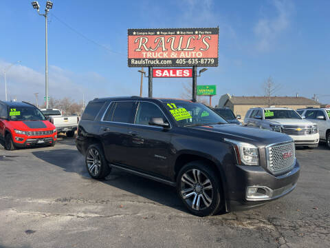 2017 GMC Yukon for sale at RAUL'S TRUCK & AUTO SALES, INC in Oklahoma City OK