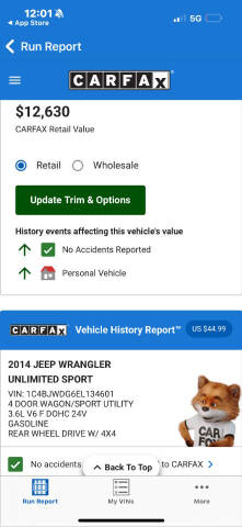 2014 Jeep Wrangler Unlimited Sport