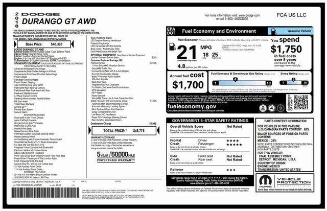 2018 Dodge Durango GT