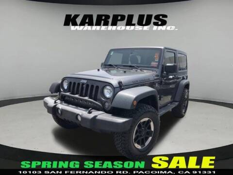 2016 Jeep Wrangler for sale at Karplus Warehouse in Pacoima CA