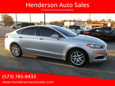 2013 Ford Fusion for sale at Henderson Auto Sales in Poplar Bluff MO