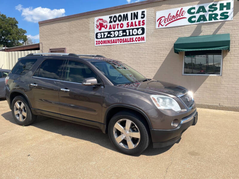 2012 GMC Acadia for sale at Zoom In 5 Auto Sales in Fort Worth TX