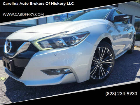 2016 Nissan Maxima for sale at Carolina Auto Brokers of Hickory LLC in Newton NC