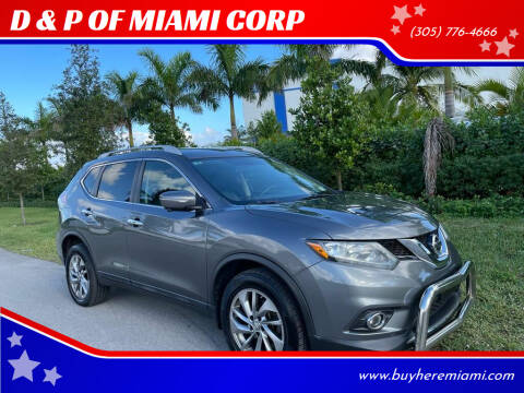 2015 Nissan Rogue for sale at D & P OF MIAMI CORP in Miami FL