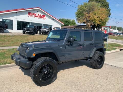 2016 Jeep Wrangler Unlimited for sale at Efkamp Auto Sales LLC in Des Moines IA