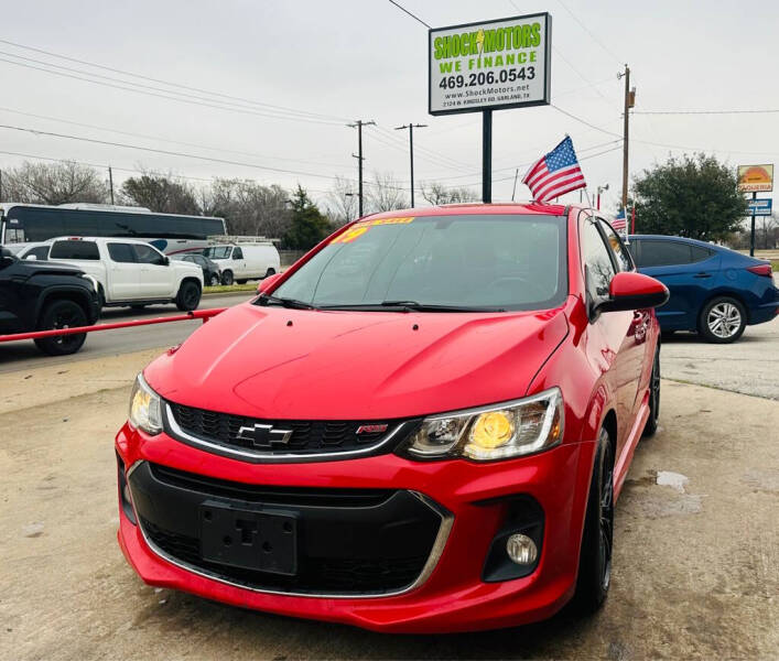 2019 Chevrolet Sonic for sale at Shock Motors in Garland TX
