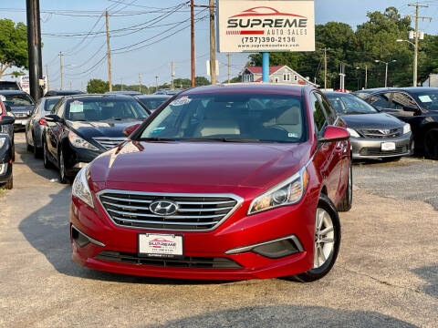 2016 Hyundai Sonata for sale at Supreme Auto Sales in Chesapeake VA