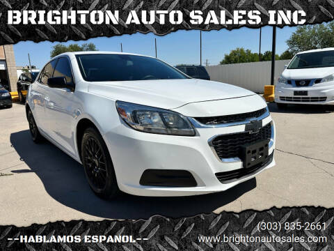 2014 Chevrolet Malibu for sale at BRIGHTON AUTO SALES INC in Brighton CO