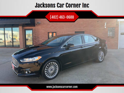 2016 Ford Fusion for sale at Jacksons Car Corner Inc in Hastings NE