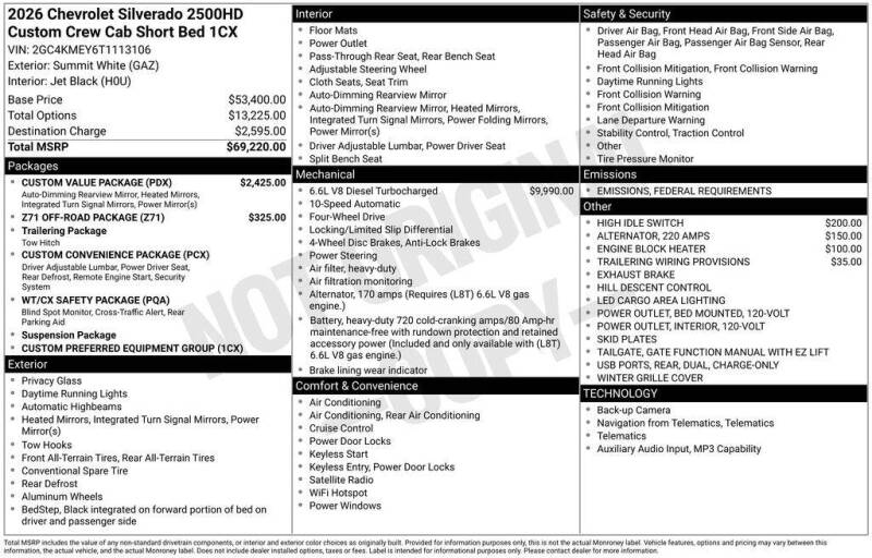 2026 Chevrolet Silverado 2500HD